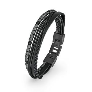 【送料無料】イタリアン ブレスレット ブレスレットステンレススチールオリバージュエルsoliver jewel da uomo bracciale pelle acciaio inox 2018713|hokushin