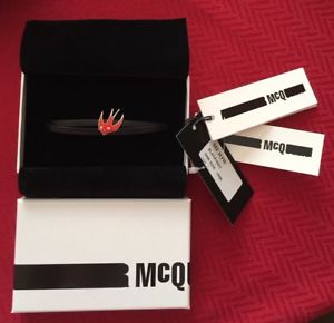 【送料無料】イタリアン　ブレスレット　アレキサンダーマックィーンミニブレスレットラップ￥mcq alexander mcqueen rondine mini wrap cuoio braccialetto rrp 75｜hokushin