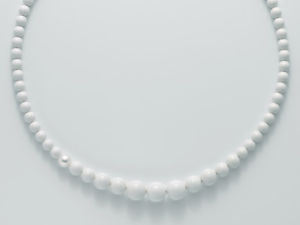 【送料無料】イタリアン　ブレスレット　シルバーロングネックレスcollana lunga decrescente donna miluna pcl4661 argento perle agata bianca