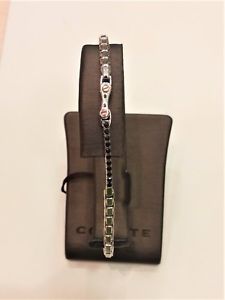 【送料無料】イタリアン ブレスレット カフブラックスピネルリシルバーbracciale comete uomo argento con spinelli neri ubr 800|hokushin