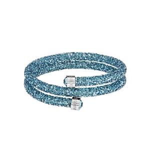 【送料無料】イタリアン　ブレスレット　ブレスレットスワロフスキーダブルアクアステンレススチールbracciale con swarovski crystaldust doppio aqua acciaio inox 5409021｜hokushin