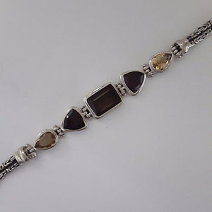 【送料無料】イタリアン　ブレスレット　クリエイションボーブレスレットアルジェントオルヌドagnes creations beau bracelet femme argent 925 orne de topaze grenat amp; quartz