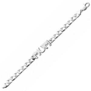 【送料無料】イタリアン　ブレスレット　スターリングシルバーブレスレットargento sterling mamma braccialetto cordolo
