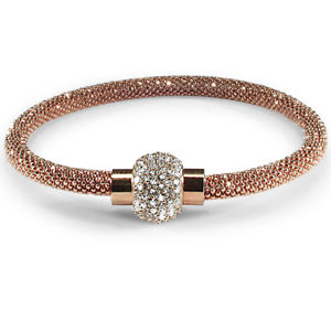 【送料無料】イタリアン　ブレスレット　バラポップコーンシルバーピンクブレスレットforever mine placcata in oro rosa zirconi argento rosa bracciale di perle popcorn