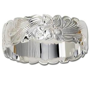 【送料無料】イタリアン　ブレスレット　シルバーハワイアンプルメリアスライドメタルカフサイズ28mm argento 925 hawaiano plumeria scorrere bracciale rigido size 85 32,487円
