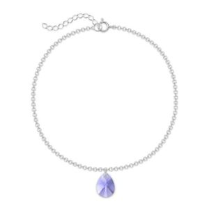 【送料無料】イタリアン　ブレスレット　ブレスレットアルジェントスワロフスキーエレメントタンザナイトbracelet argent 925 goutte 12mm swarovski element tanzanite｜hokushin