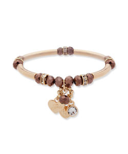 【送料無料】イタリアン　ブレスレット　ゴールドトーンマカロニブレスレットbibi bijouxbronzo amp; gold tone maccheroni bracciale con charm｜hokushin