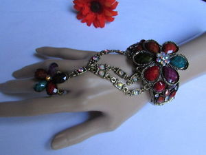 【送料無料】イタリアン　ブレスレット　スレーブリングビーズカフcarini donna metallo oro polsino bracciale alla schiava coneccted anello perline｜hokushin 15,185円