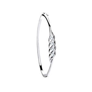 【送料無料】イタリアン　ブレスレット　クリアシルバーブレスレットスターリングシルバーchiaro zirconi argento 7 braccialetto, argento sterling cz, sbn0050｜hokushin 13,986円