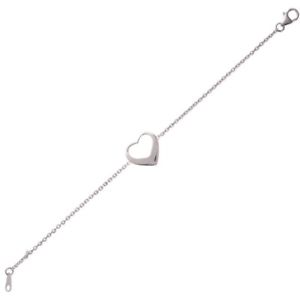 【送料無料】イタリアン　ブレスレット　ブレスレットアルジェントbracelet argent 925 chaine maille fort 08mm coeur vid 11mm｜hokushin 14,985円
