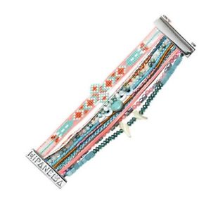 【送料無料】イタリアン　ブレスレット　ブレスレットマルチヌフbracelet bresilien multi liens *hipanema* maupiti taille m 18 cm neuf 19,485円