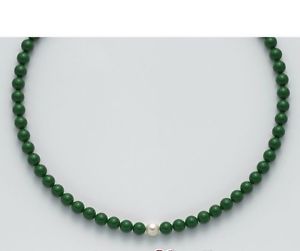 【送料無料】イタリアン ブレスレット ネックレスシルバーグリーンパールコリアーゴールドcollana donna miluna pcl4781 argento perle verde collier oro nuova