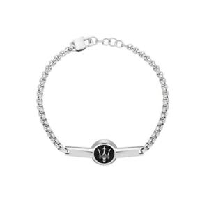 【送料無料】イタリアン　ブレスレット　ブレスレットマセラティマセラティスチールコレクションbracciale uomo maserati j jm416aik08 acciaio, pvd nero nuova collezione