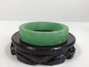 【送料無料】イタリアン ブレスレット ラットブレスレット100 naturale giada verde intagliata ratto e sycee braccialetto 59mm*15mm