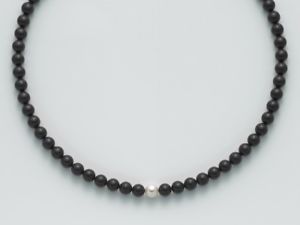 【送料無料】イタリアン ブレスレット ネックレスシルバーパールブラックアースオニックスブラックゴールドネックレスcollana donna miluna pcl4447v argento perle terra nera onice nero collier oro