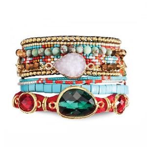 【送料無料】イタリアン　ブレスレット　ブレスレットマルチ※※タンゴヌフbracelet bresilien multirangs *hipanema* modele tango taille s 17cm neuf｜hokushin
