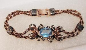 【送料無料】イタリアン　ブレスレット　シルバーアメジストカフbracciale antico in argento 925 con ametista oma19