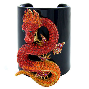 【送料無料】イタリアン　ブレスレット　バトラープラスチックカフヘムウィルソンクリスタルドラゴンbutler e wilson cristallo dragon su largo plastica bracciale a polsino brother