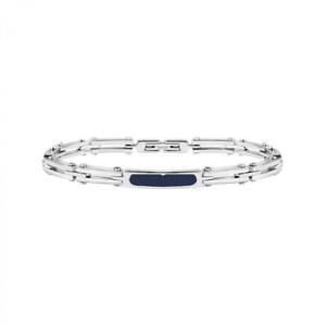 【送料無料】イタリアン　ブレスレット　ブレスレットマセラティマセラティプレステージスチールゴムコレクションbracciale uomo maserati prestige jm417akv02 acciaio, gomma nuova collezione