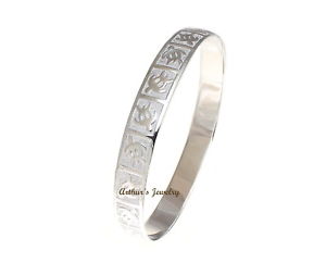 【送料無料】イタリアン ブレスレット スターリングシルバーハワイアンレリーフブレスレットargento sterling 925 hawaiano bracciale rigido in rilievo honu tartaruga 15mm