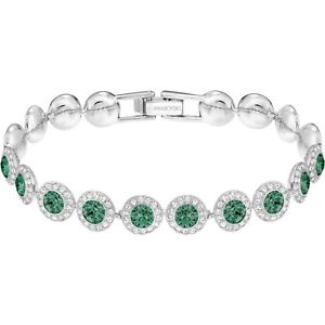 【送料無料】イタリアン ブレスレット ブレスレットスワロフスキーホワイトブレスレットグリーンbracciale swarovski angelic bianco donna 5237769 bracelet cristalli verde nuovo