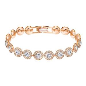 【送料無料】イタリアン　ブレスレット　ブレスレットスワロフスキーホワイトブレスレットピンクゴールドbracciale swarovski angelic bianco donna 5240513 bracelet cristalli oro rosa｜hokushin 24,075円