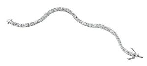 【送料無料】イタリアン　ブレスレット　スターリングシルバースクエアテニスクリアブレスレット925 elementi in argento sterling chiaro zirconi cz quadrato bracciale tennis 19 cm