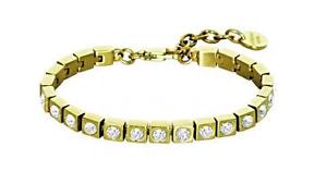 【送料無料】イタリアン ブレスレット カーンコーンゴールドクリスタルテニスブレスレットdyrberg kern cono b crystal bracciale tennis in oro lucido|hokushin