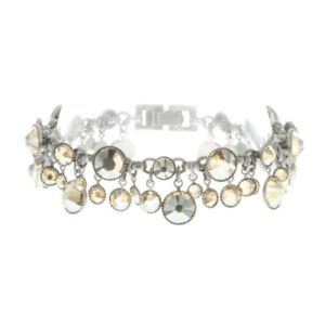 【送料無料】イタリアン ブレスレット カフベージュクリスタルbracciale konplott armkette waterfalls beige cristallo ombre decorativa dorata|hokushin