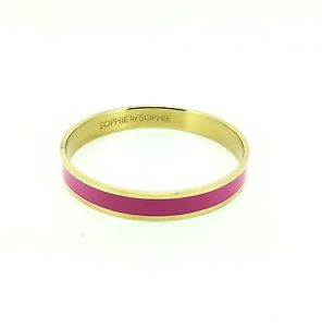 【送料無料】イタリアン　ブレスレット　ピンクエナメルブレスレットソフィーsophie da sophie smalto intarsio braccialetto in rosa scuro, 7519cm rara colorazione｜hokushin