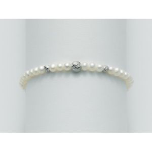 【送料無料】イタリアン　ブレスレット　ホワイトゴールドカフpbr1564yx bracciale di perle yukiko in oro bianco pbr1564yx