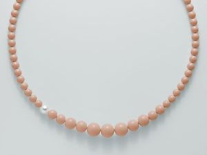 【送料無料】イタリアン　ブレスレット　ネックレスシルバーパールピンクコーラルパールネックレスcollana donna miluna pcl5079 argento perle corallo rosa collier perla