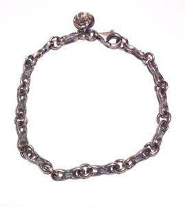 【送料無料】イタリアン　ブレスレット　ブレスレットシルバーハンドメイドbracciale uomodonna argento brunito 925 fatto a mano bb04
