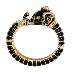 【送料無料】イタリアン　ブレスレット　ケネスジェイレーンエナメルエレファントブレスレットkenneth jay lane kjl 22kt placcata oro smalto nero elefante bracciale
