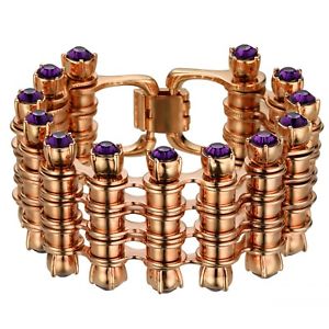 【送料無料】イタリアン　ブレスレット　ロンドンローズゴールドトーントリプルリンクチェーンブレスレットmawi london rose gold tone triple collegamento bicicletta catena braccialetto