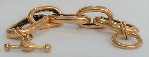 【送料無料】イタリアン ブレスレット カフデザイナーアメリカoscar de la renta ottone placcato oro bracciale chunkylink designer firmato usa made