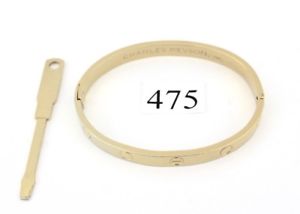 【貨物輸送無料】イタリアン 腕輪 アルドチャールズゴールドカフブレスレット1970 aldo cipullo charles revson oro electroplate love bracciale bracelet