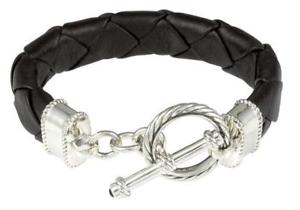 【送料無料】イタリアン　ブレスレット　スキンシルバーダークブラウンブレスレットbaldessarini marrone scuro uomo bracciale in pelle y2053b901320 argento 925,