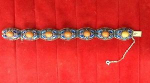 【送料無料】イタリアン　ブレスレット　アンティークコーラルシルバーブレスレットエナメルアールデコantique chinese coral silver bracelet enameled butterflys filegree deco 191020