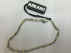 【貨物輸送無料】イタリアン 腕輪 ｋｔゴールドブレスレットブレスレットbracciale uomo インチ oro 18kt bianco e giallo semirigido bracelet gold abr1281br