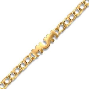 【送料無料】イタリアン ブレスレット イエローゴールドブレスレット9ct oro giallo bracciale bordo mamma|hokushin