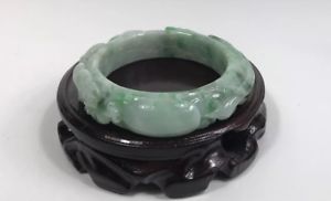 【貨物輸送無料】イタリアン 腕輪 腕輪照明ランプgiada naturale grado a luce verde jadeite intagliato braccialetto 58粍*14mn senza stand