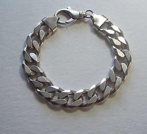 【送料無料】メンズブレスレット　heavy gentscurb bracelet80gmheavy gents silver curb bracelet 80gm