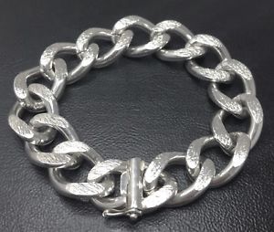 【送料無料】メンズブレスレット　heavy sterlingブレスレット8heavy 15mmロンドン1975 88gパターンmens heavy sterling silver bracelet 8 pattern curb heavy 15mm london 1975 8