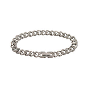 【送料無料】メンズブレスレット　トイレチタンブレスレット825gents titanium polished curb bracelet 825｜hokushin