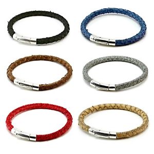 【送料無料】メンズブレスレット mensレザーブレスレットサケレザースターリングmens leather braceletgenuine salmon leathersterling silver claspgift for him