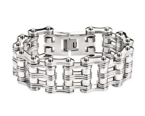 【送料無料】メンズブレスレット　85 stainless steel bike chain bracelet double link rollerunique design85 stainless steel bike chain bracelet double link r｜hokushin