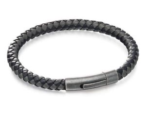 【送料無料】メンズブレスレット フレッドベネットステンレスグレーブレスレットfred bennett stainless grey amp; blue leather woven leather bracelet b5062
