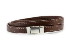 【送料無料】メンズブレスレット　mensダブルnappaブレスレットスターリングmens double wrapped flat nappa leather braceletsterling silver closurebrown