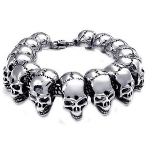 【送料無料】メンズブレスレット　パーソナライズステンレススティールブレスレットメンズステンレススチール1xpersonalized stainless steel bracelet mens stainless steel skull bracel c4k1